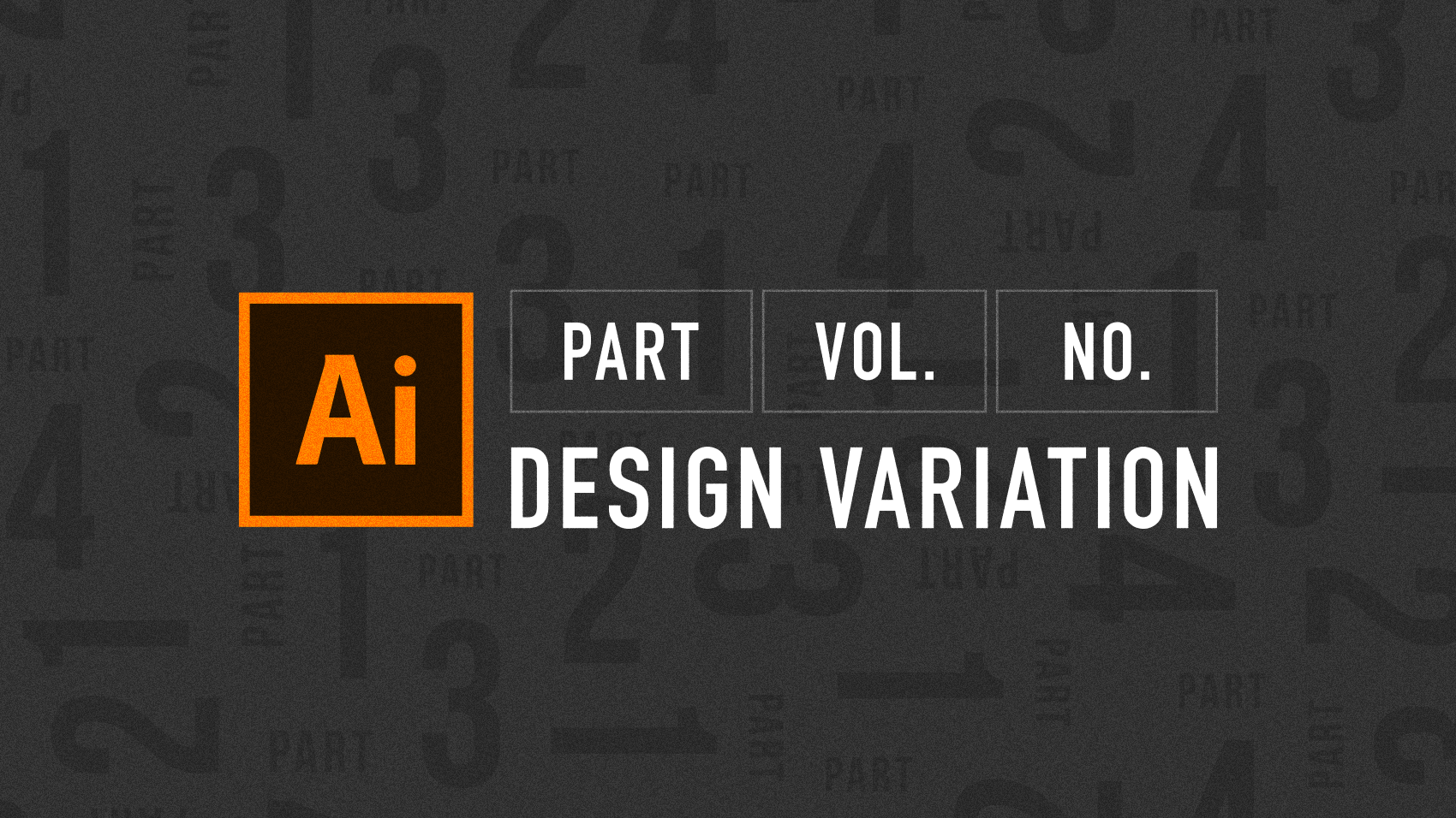「PART」「vol」「No」をタイポグラフィを用いてつくるデザインバリエーション