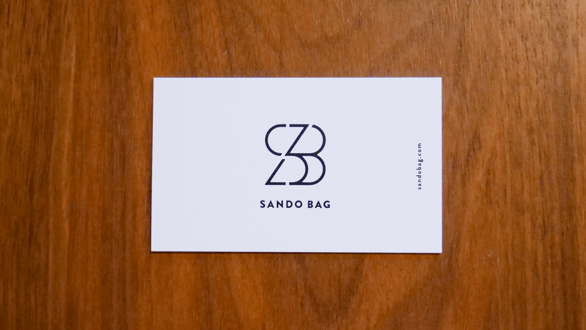 SANDO BAGの裏面の名刺デザイン
