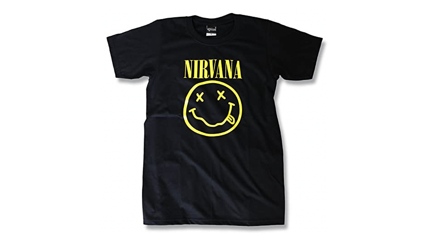 NIRVANAのスマイリーTシャツ
