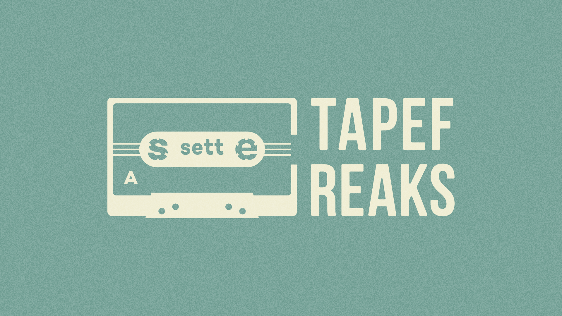 カセットテープをモチーフにしたロゴデザイン