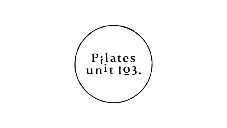 カフェの雰囲気を。ピラティススタジオ「Pilates unit 103.」のロゴデザイン