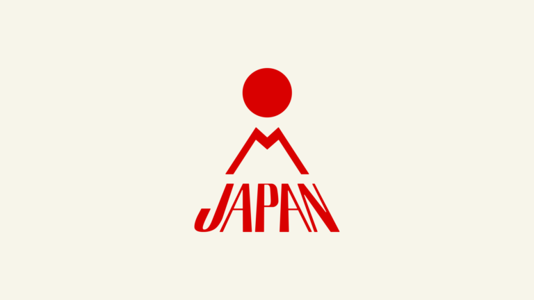 富士山をイメージさせるmade in japanロゴマークデザイン