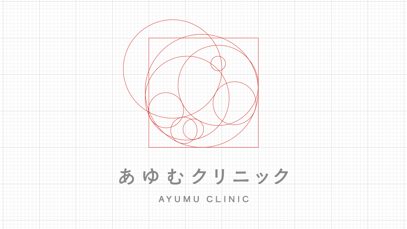 グリッドを敷いてロゴデザインを設計