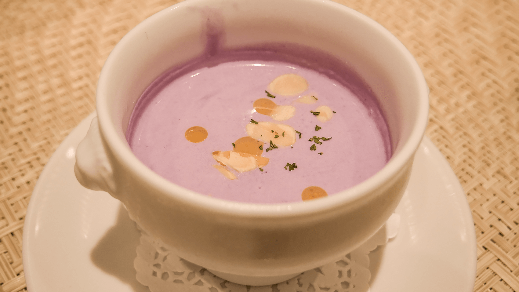 紫いもの冷製スープ