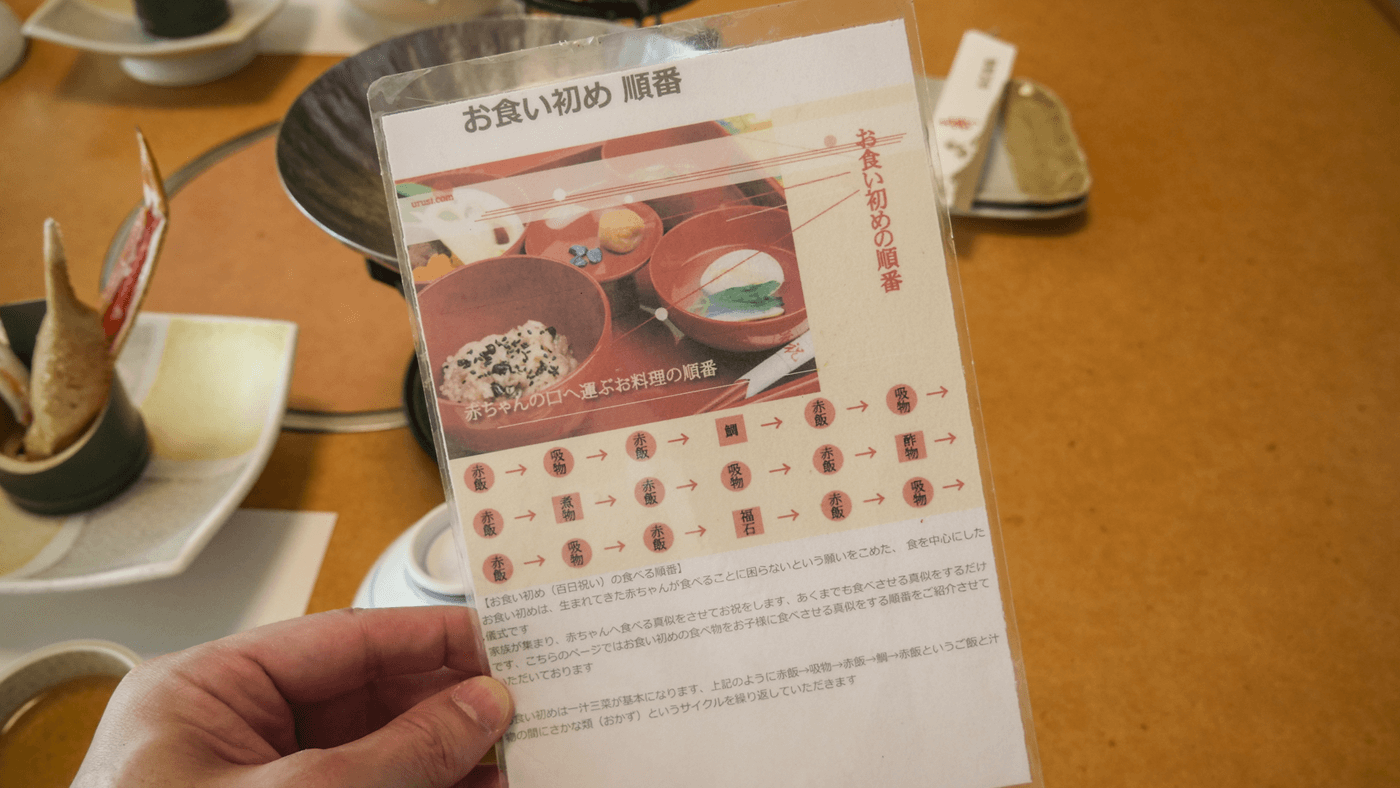 お食い初めの順番