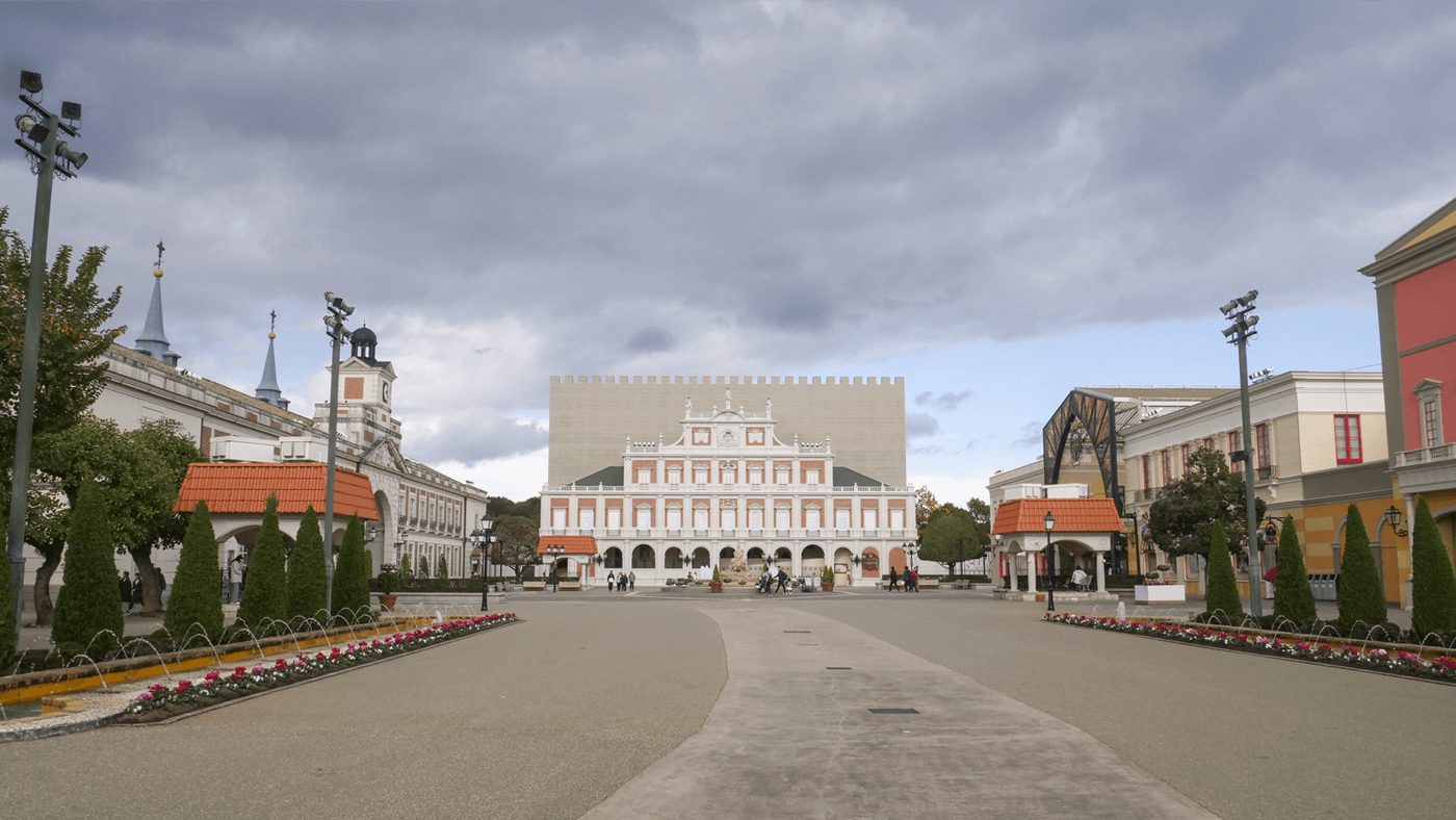 志摩スペイン村の広場写真