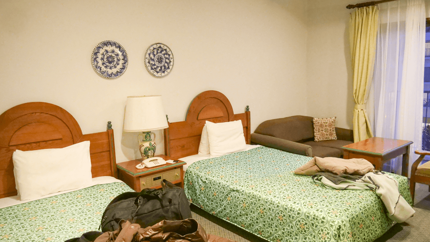 志摩スペイン村ホテルの部屋の内観