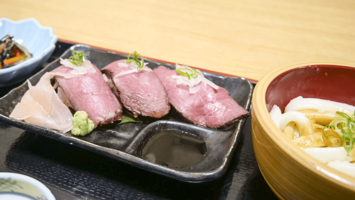 松坂牛の肉寿司