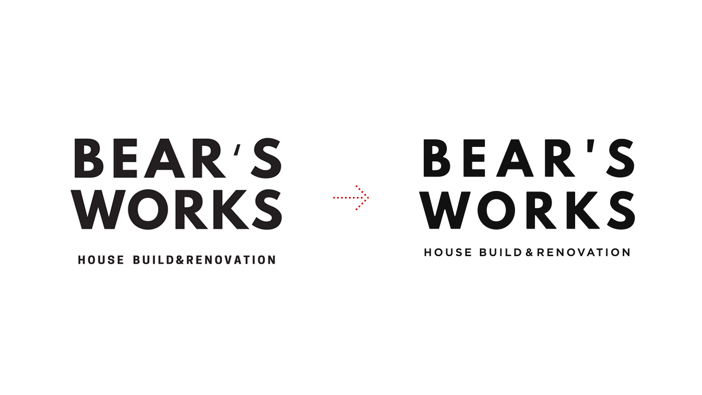 BEAR'S WORKSの新旧ロゴデザイン
